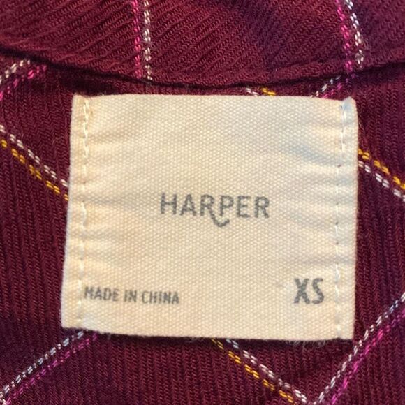 🔥3/$20🔥 Harper long sleeve tie front blouse size S - Picture 8 of 11